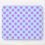 Pink Turquoise - Polka Dots Mousepad