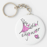 Pink Umbrella Bridal Shower Key Chain