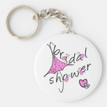 Pink Umbrella Bridal Shower Key Chain