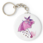 Pink Umbrella Keychains