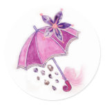 Pink Umbrella stickers