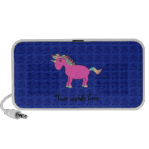 Pink unicorn blue roses travel speakers