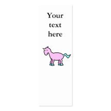 Pink unicorn business card template