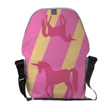 Pink Unicorn Rickshaw Messenger Bag