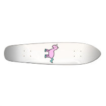 Pink unicorn skate deck