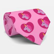 Pink Unicorn Necktie