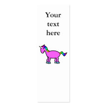 Pink unicorn with rainbow mane business card