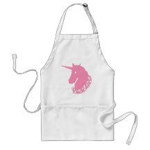 Pink Unicorn with Skulls Aprons