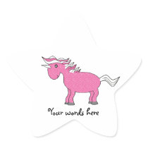 Pink unicorn with white stars