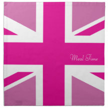 Pink Union Jack American MoJo Napkin