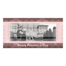 Pink Valentine's Day Photo Card
