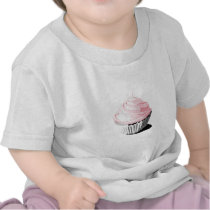 Pink vector cupcake template products t-shirt