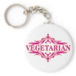 Pink Vegetarian Key Chains