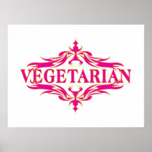 Pink Vegetarian Poster