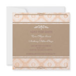 Pink victoria damask save the date card invitations