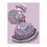Pink Victorian Anime Girl Gothic Lolita Vintage Postcard