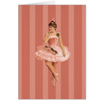 Pink Victorian Ballerina Card
