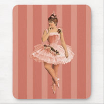 Pink Victorian Ballerina Mousepad