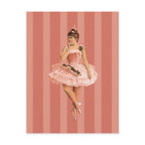 Pink Victorian Ballerina Postcards