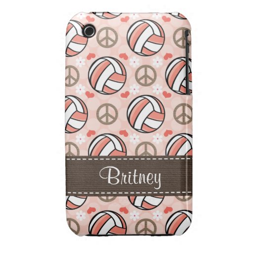 Pink Volleyball iPhone 3 Case Mate Cover