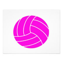 Pink Volleyball Personalized Invitation