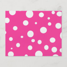 Pink w White Polka Dots Customizable Fashion Personalized Flyer
