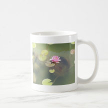 Pink Water Lily & Lily Pads Coffee Mugs