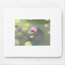 Pink Water Lily & Lily Pads Mousepad