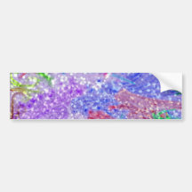 Pink Watercolor Abstract Glitter Photo Print Bumper Stickers