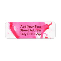 Pink Watercolor Labels