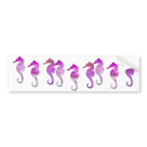 Pink Watercolor Seahorses