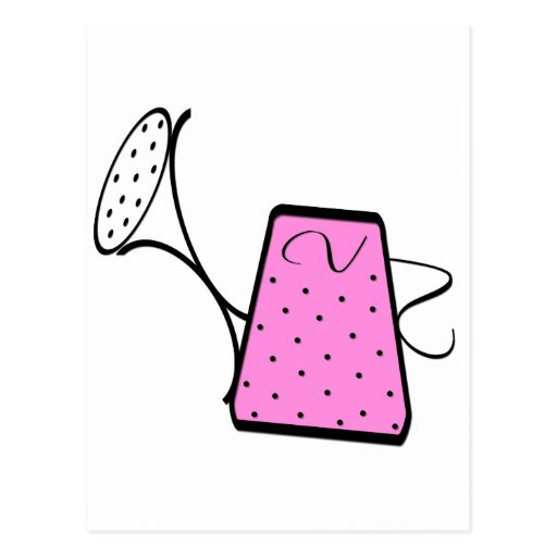 Pink Watering Can Gardening Tshirts and Gifts Postcards