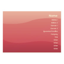 Pink Waves - Chubby Business Card Template
