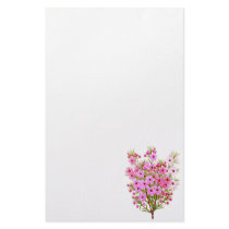 Pink Waxflower Bouquet Stationery