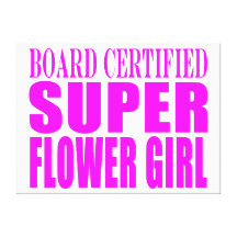 Pink Wedding Favours & Thanks : Super Flower Girl Canvas Prints