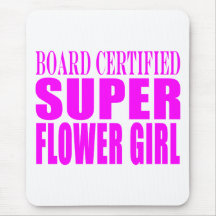 Pink Wedding Favours & Thanks : Super Flower Girl Mouse Pad
