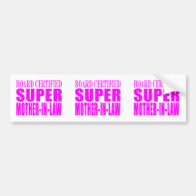 Pink Wedding Favours & Thanks : Super Mother in La Bumper Sticker