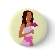 Pink Wedding Gown Button