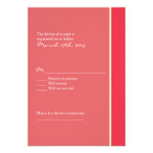 Pink Wedding RSVP Personalized Invitation