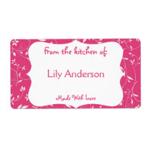 Pink Whimsical Canning Label
