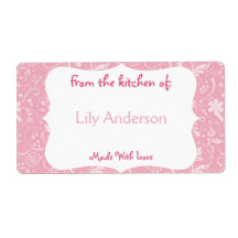 Pink Whimsical Canning Label
