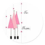 Pink Whimsical Trees stickers