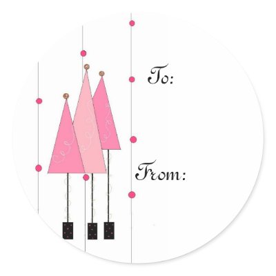 Pink Whimsical Trees Sticker by seashell2