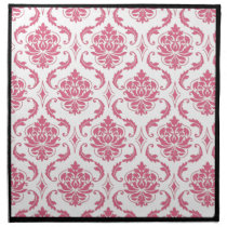 Pink White Damask Napkins napkins