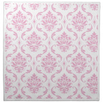 Pink White Damask Napkins napkins