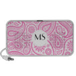 Pink White Floral Pattern Notebook Speakers