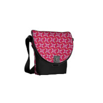 Pink & White Pinwheel Patterened Bag messenger bags