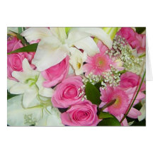 Pink & White Wedding Note Cards