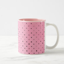 Pink with Black Polka Dots mugs