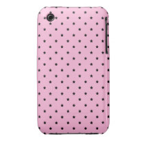 Pink with little black stars. iphone 3 covers